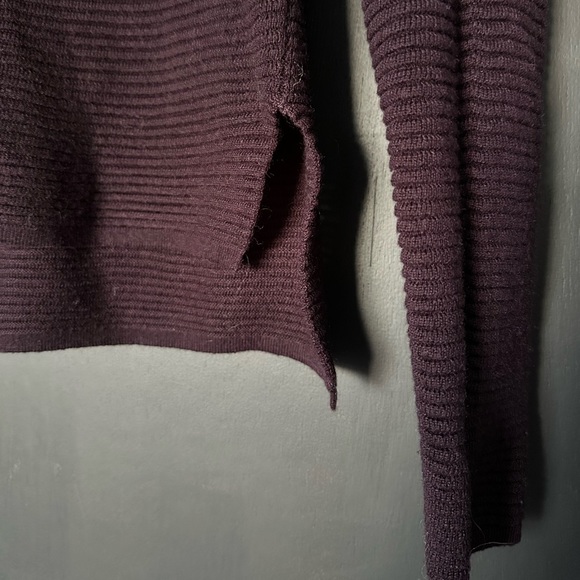 Dynamite Ribbed Mockneck Plum Sweater - Size Small - Picture 3 of 6